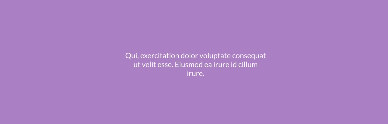 Qui, exercitation dolor voluptate consequat ut velit esse. Eiusmod ea irure id cillum irure.